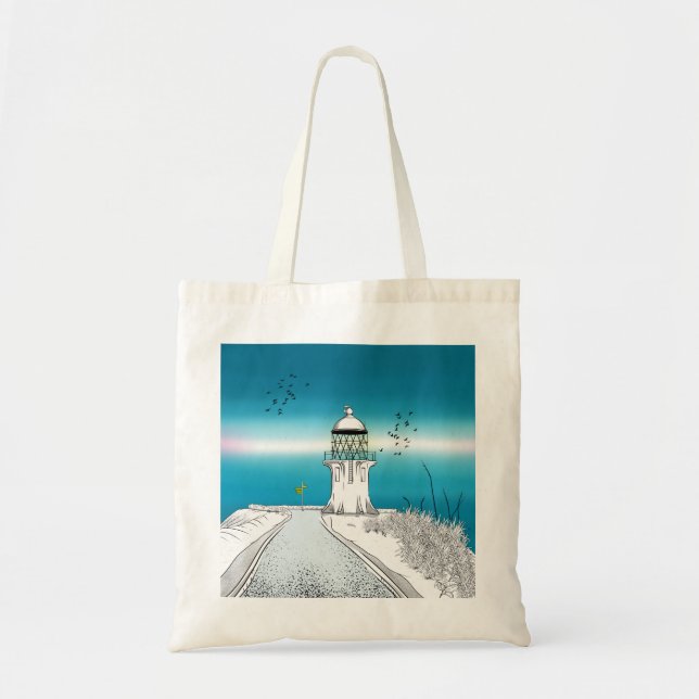 Bolso De Tela Faro de Cape Reinga, Nueva Zelanda (Frente)