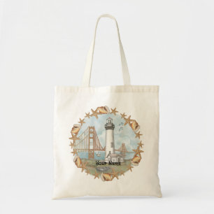 Bolso De Tela Faro de Conchas de California