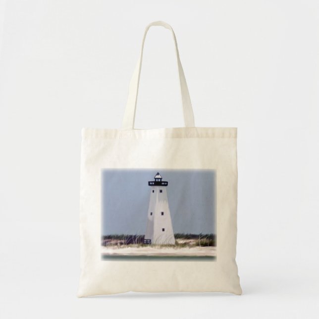 Bolso De Tela Faro de la isla de la nave (Frente)