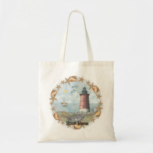Bolso De Tela Faro de las conchas de Delaware