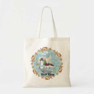 Bolso De Tela Faro de las conchas de Massachusetts