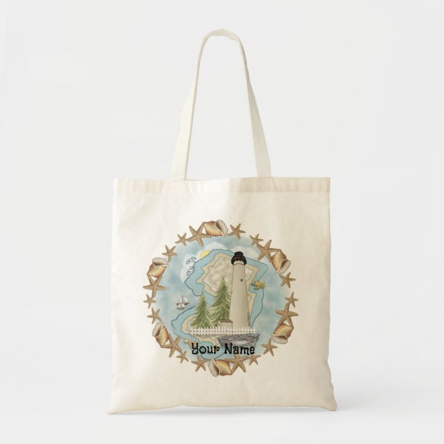 Bolso De Tela Faro de New Jersey Shells  (Frente)