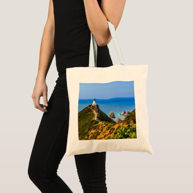 Bolso De Tela Faro de Nugget Point, Nueva Zelanda (Anverso (producto))