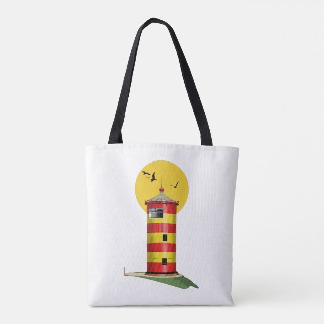 Bolso De Tela Faro de Pilsum Alemania (Reverso)