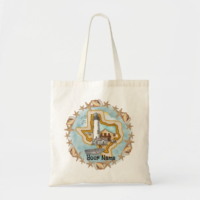 Bolso De Tela Faro de Texas Shells  (Frente)
