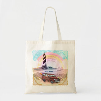Bolso De Tela Faro del arcoiris tormentoso