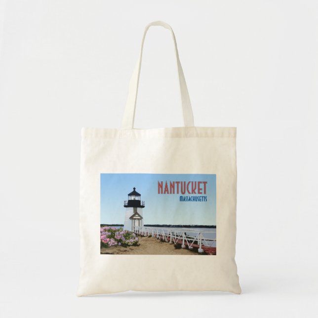 Bolso De Tela Faro Nantucket Brant Point Massachusetts (Frente)