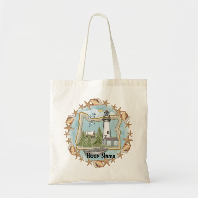 Bolso De Tela Faro Oregon Shells (Frente)