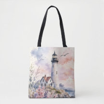 Faro pintado a la acuarela