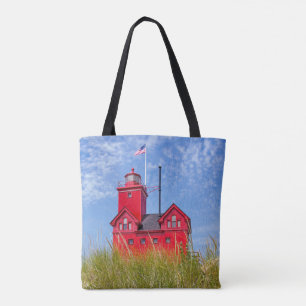 Bolso De Tela Faro rojo Michigan