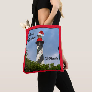Bolso De Tela Faro San Agustín Florida de Feliz Navidad