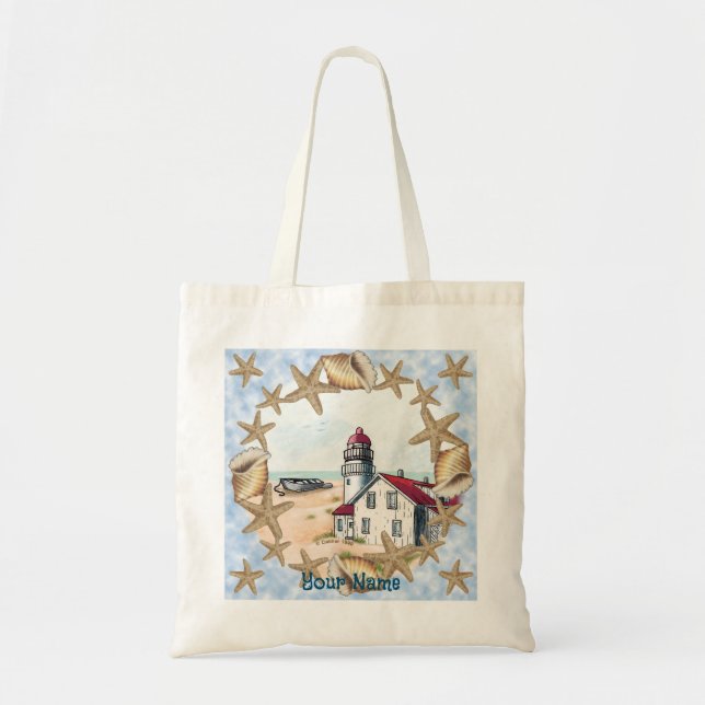 Bolso De Tela Faro Seashell  (Frente)