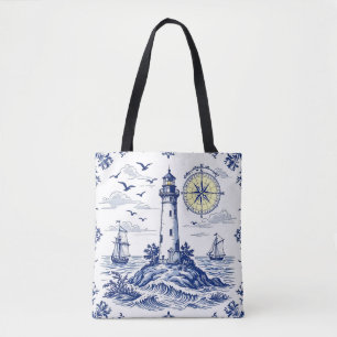 Bolso De Tela Faro y brújula