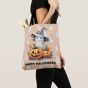 Bolso De Tela Farolitos Fantasma y Jack-O' iluminan Halloween Na