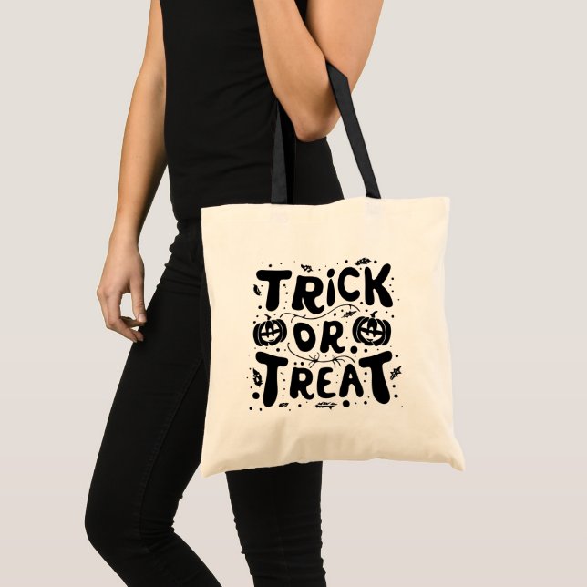 Bolso De Tela Farolitos Jack-O' dejan a los negros trucos o truc (Anverso (producto))