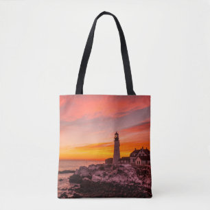 Bolso De Tela Faros   Cabeza Portland Cape Elizabeth Maine