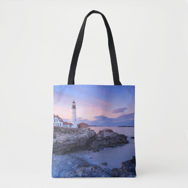 Bolso De Tela Faros | Cabo Elizabeth, Maine (Anverso)