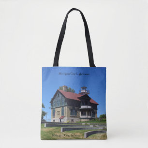 Bolso De Tela Faros de Michigan City por todas partes