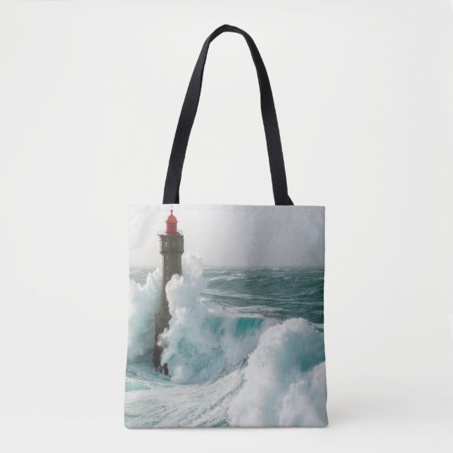Bolso De Tela Faros | Faro de Jument Ouessant France (Anverso)