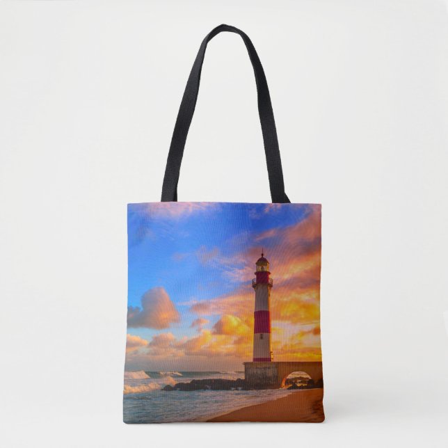 Bolso De Tela Faros | Faro Itapuã de Brasil (Anverso)