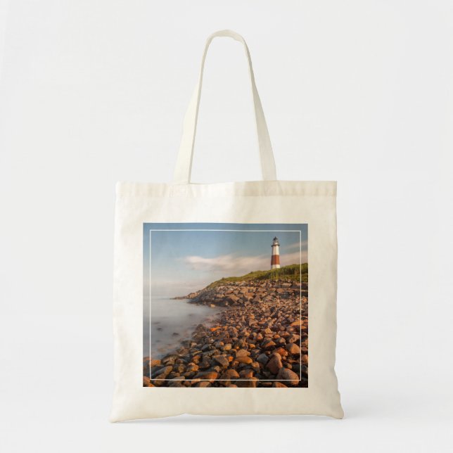 Bolso De Tela Faros | Montauk Point Long Island (Frente)