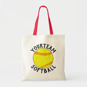 Bolso De Tela Fastpitch Softball Mamá/Fan Personalizado Nombre e