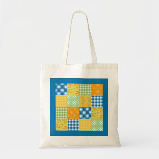 Bolso De Tela Faux-Patchwork de Daffodils (Frente)