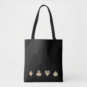 Bolso De Tela Faux Purpurina Casino Gaming Tote Bag