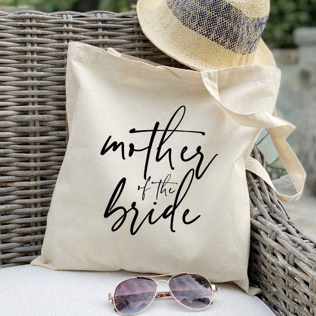 Bolso De Tela Favor de boda chic caligrafía madre de la novia (Subido por el creador)
