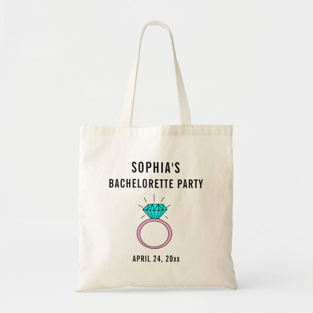Bolso De Tela Favor De Boda De La Fiesta De La Bachillerato (Frente)