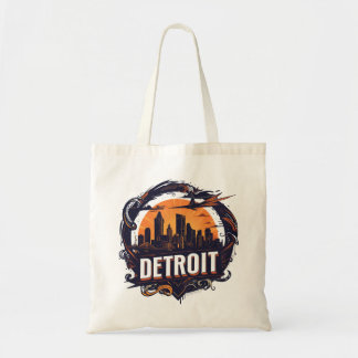 Bolso De Tela Favor de boda personalizado del horizonte de DETRO