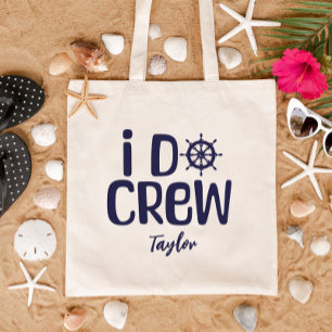 Bolso De Tela Favor de fiesta de soltera náutica en la playa azu