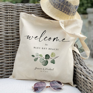 Bolso De Tela Favor de la bienvenida a la hoja verde