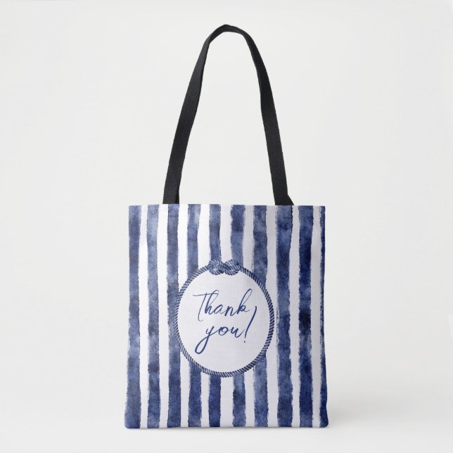 Bolso De Tela Favor de la boda náutica costera (Anverso)