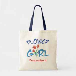Bolso De Tela Favor de las chicas florales personalizadas