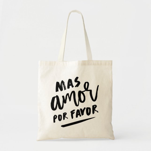 Bolso De Tela Favor del Mas Amor Por (Frente)