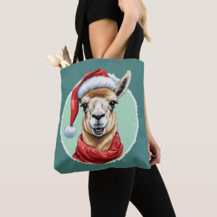 Bolso De Tela Favoritos divertidos de animales en Navidad - Llam