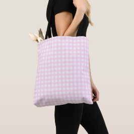 Bolso De Tela Faye Bright Pink Gingham