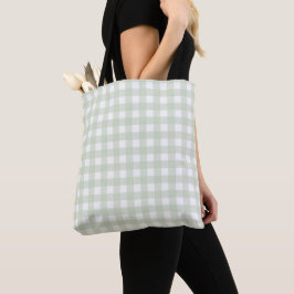 Bolso De Tela Faye Gingham Pastel Green