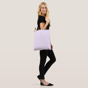 Bolso De Tela Faye Gingham Pastel Purple