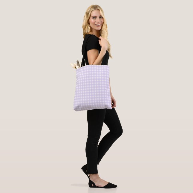 Bolso De Tela Faye Gingham Pastel Purple (Puesto)