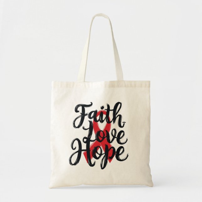 Bolso De Tela Fe, amor, esperanza (Frente)