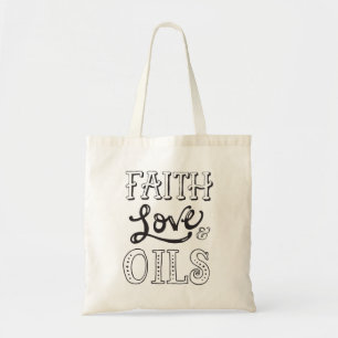 Bolso De Tela Fe, amor y aceites