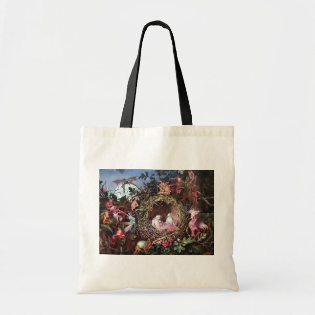 Bolso De Tela Fe en un nido de aves, John Anster Fitzgerald (Frente)