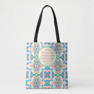 Bolso De Tela Fe, esperanza y amor