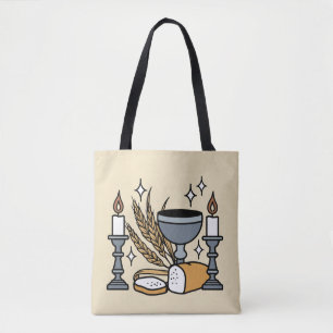 Bolso De Tela Fe y Gracia Espiritual – Cristiano Inspirador