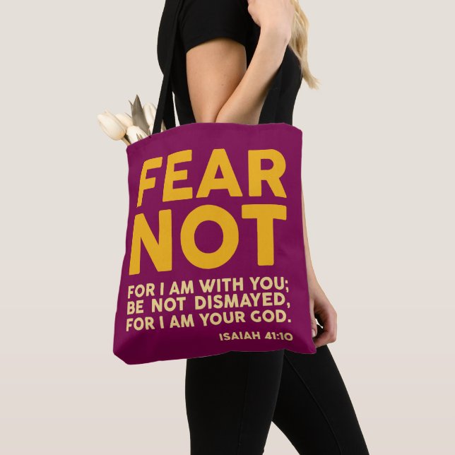 Bolso De Tela Fear not, for I am with you (Detalle)