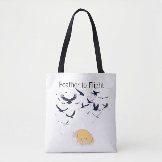 Bolso De Tela Feather to Flight Minimalist T-Shirt Design