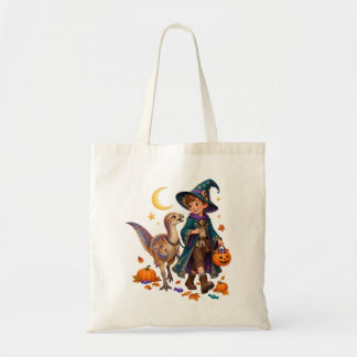 Bolso De Tela Feather Wizard & Kulindadromeus Halloween