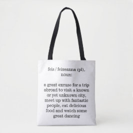 Bolso De Tela Feis / Feiseanna Definición Tote Bag Baile Irlandé